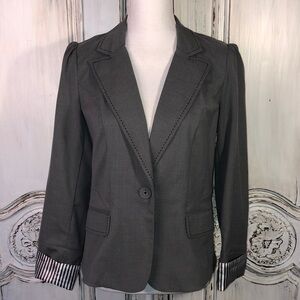VINTAGE Candies NWT Dead Stock Gray with Black Decorative Top Stitching Blazer